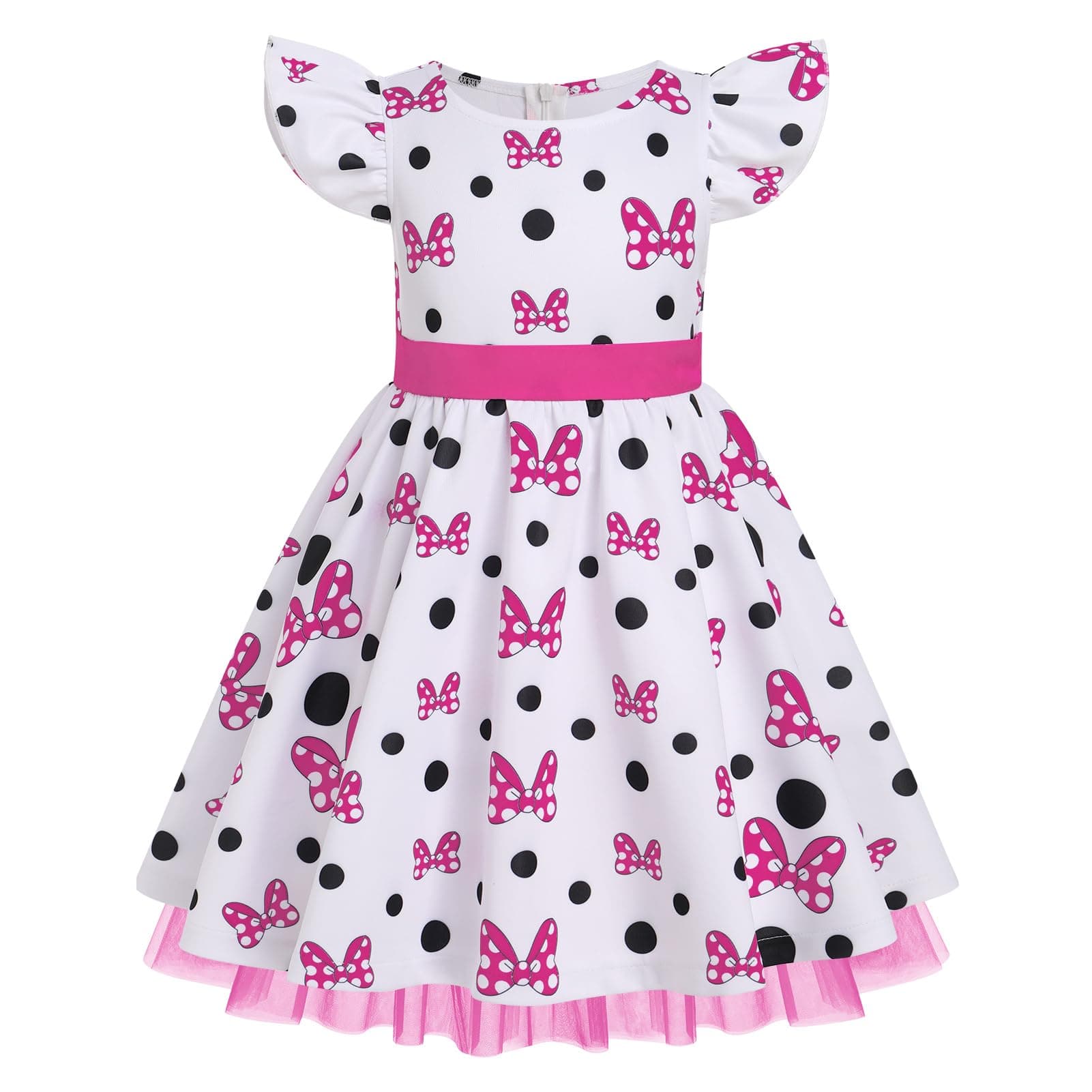 Toddler Baby Girl Mouse Dress Princess Ruffle Polka Dots Costume
