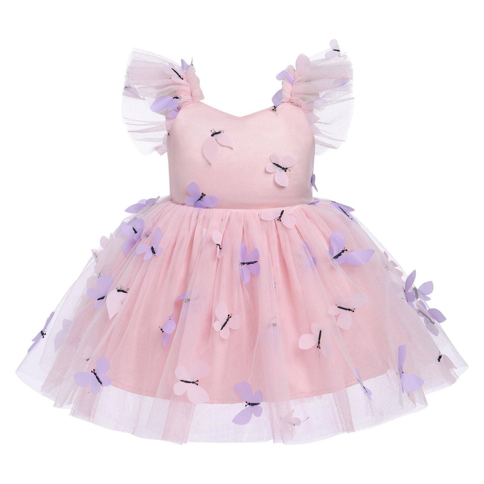 IDOPIP Girls' Summer Sleeveless Sequin Tutu Birthday Party Dress