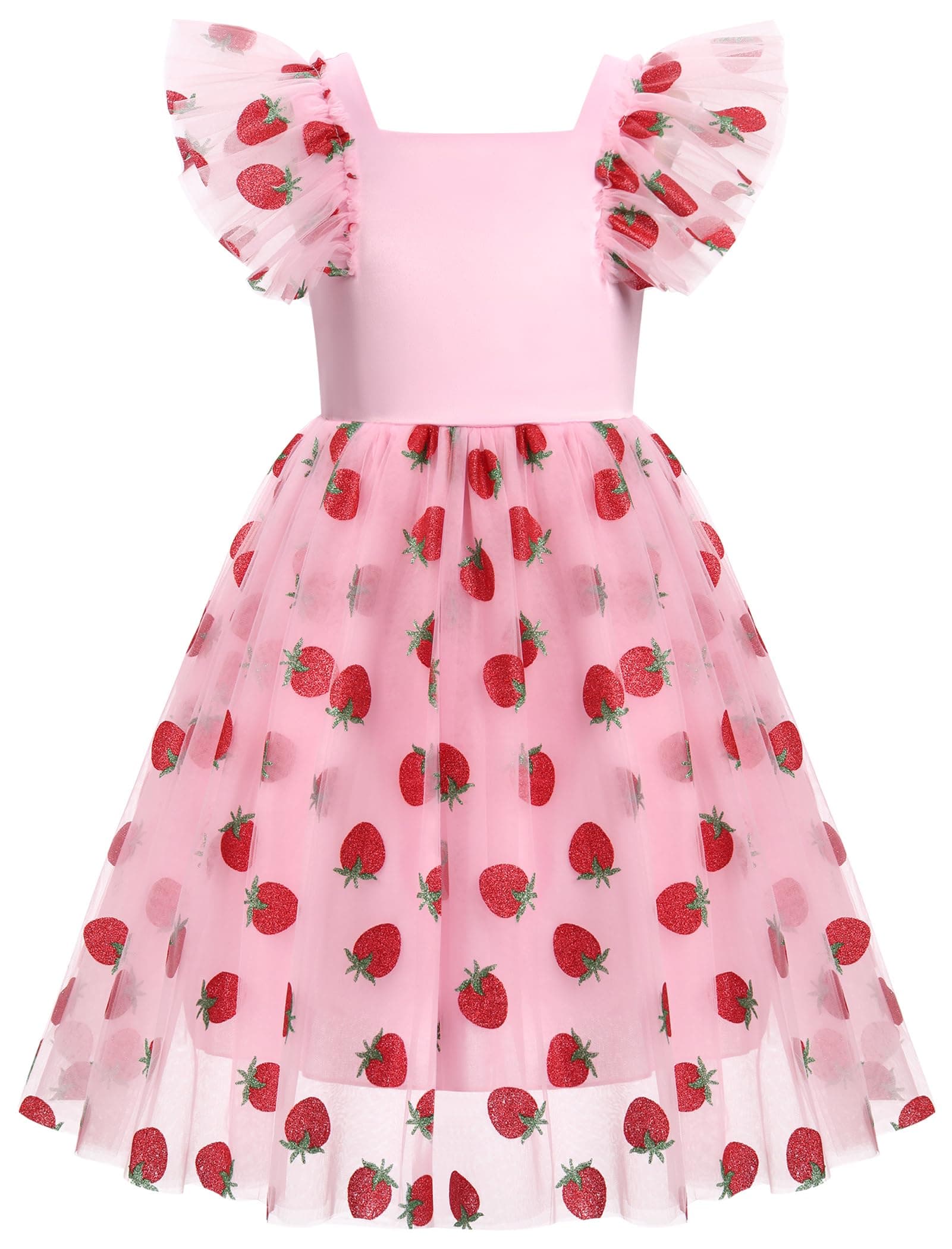 IMEKIS Princess Butterfly Boho Tulle Dress for Toddlers Girls Birthday Pageant
